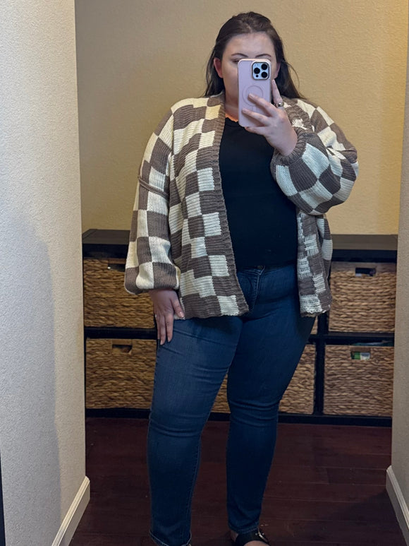 Checkered Cardigan