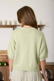 Raw Edge Short Sleeve Cardigan