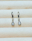 April Raindrop Dangle Hoop Earrings